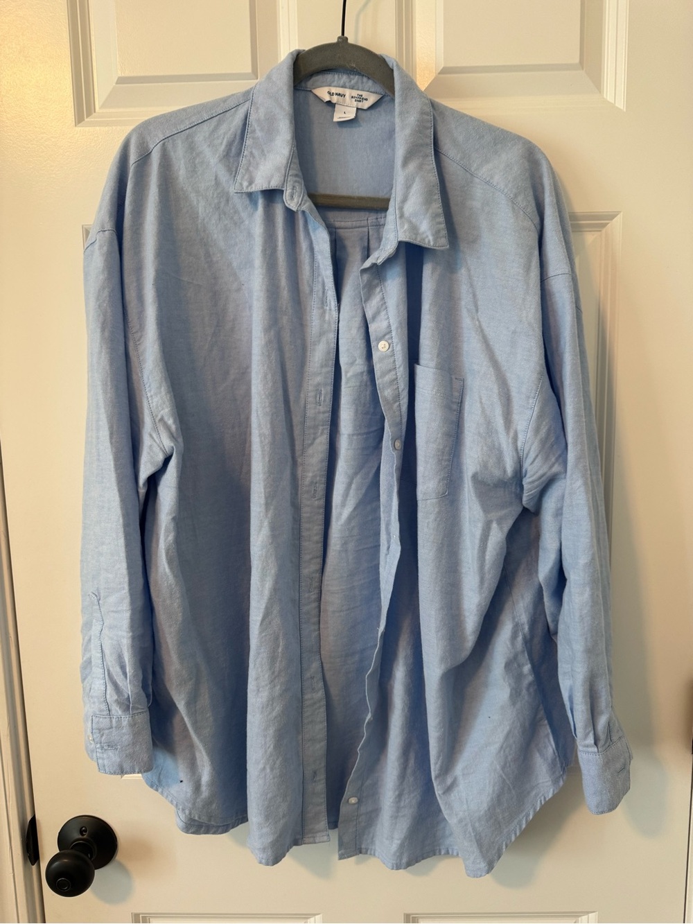 Light Blue Old Navy ‘Boyfriend’ Button-Up Shirt